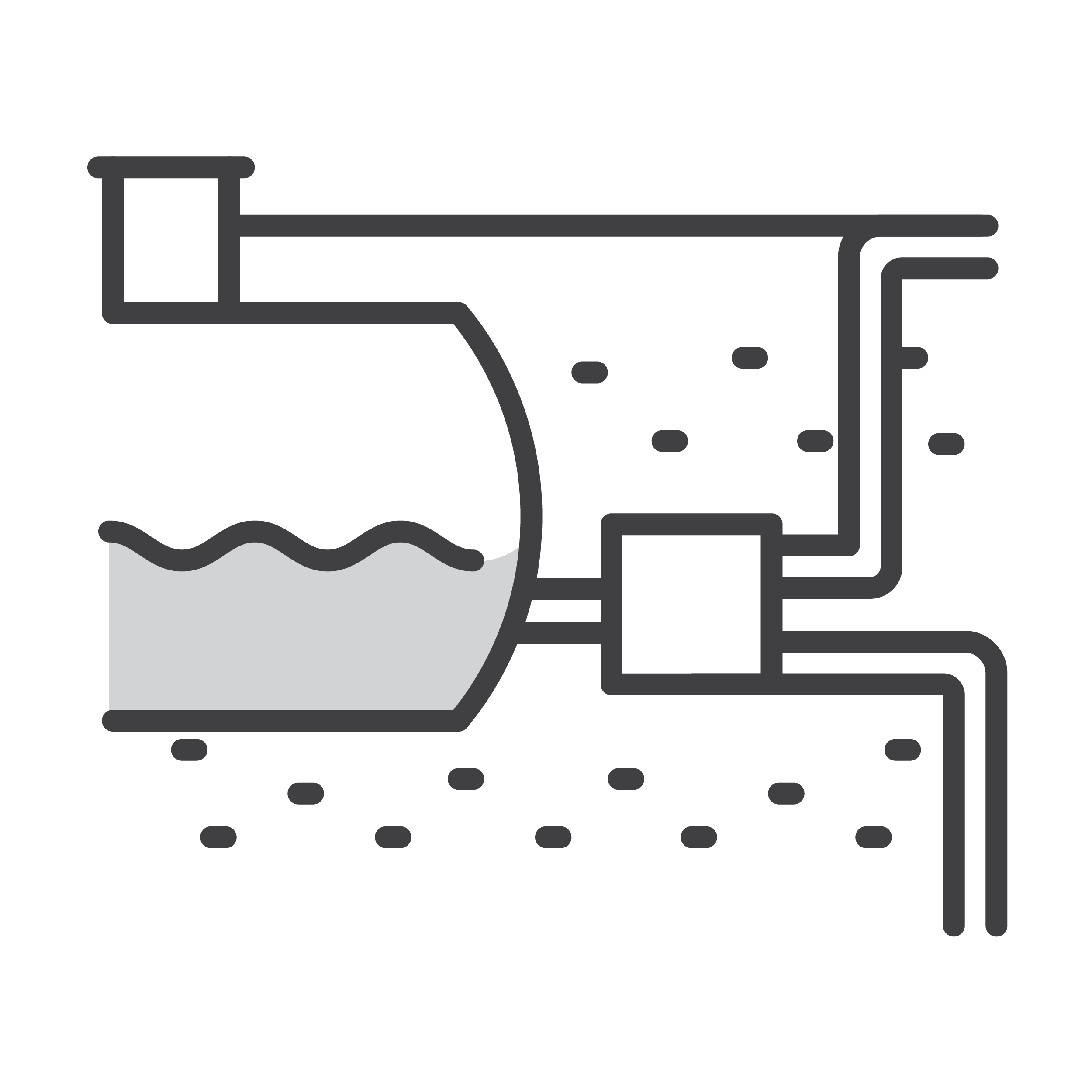 Illustration of an industrial tank with connected pipes and valves, depicting a fluid flow system, akin to the interconnected mechanisms in septic systems.